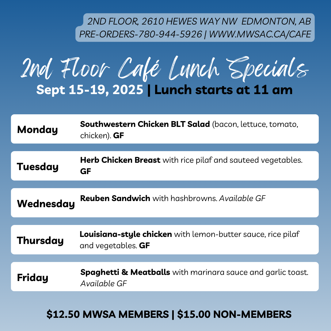 MWSA 2nd floor cafe lunch special September 2025